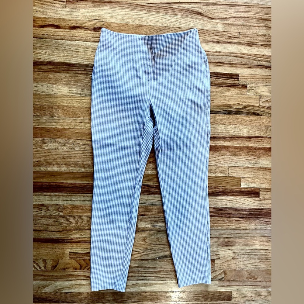 LOFT - Women's Taupe and White Checkered Slacks